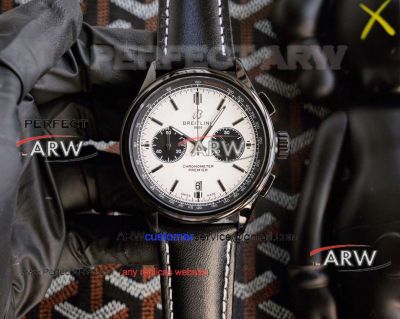 2024 Replica Breitling Avengers Series Black Belt White Dial Watch 43mm 
